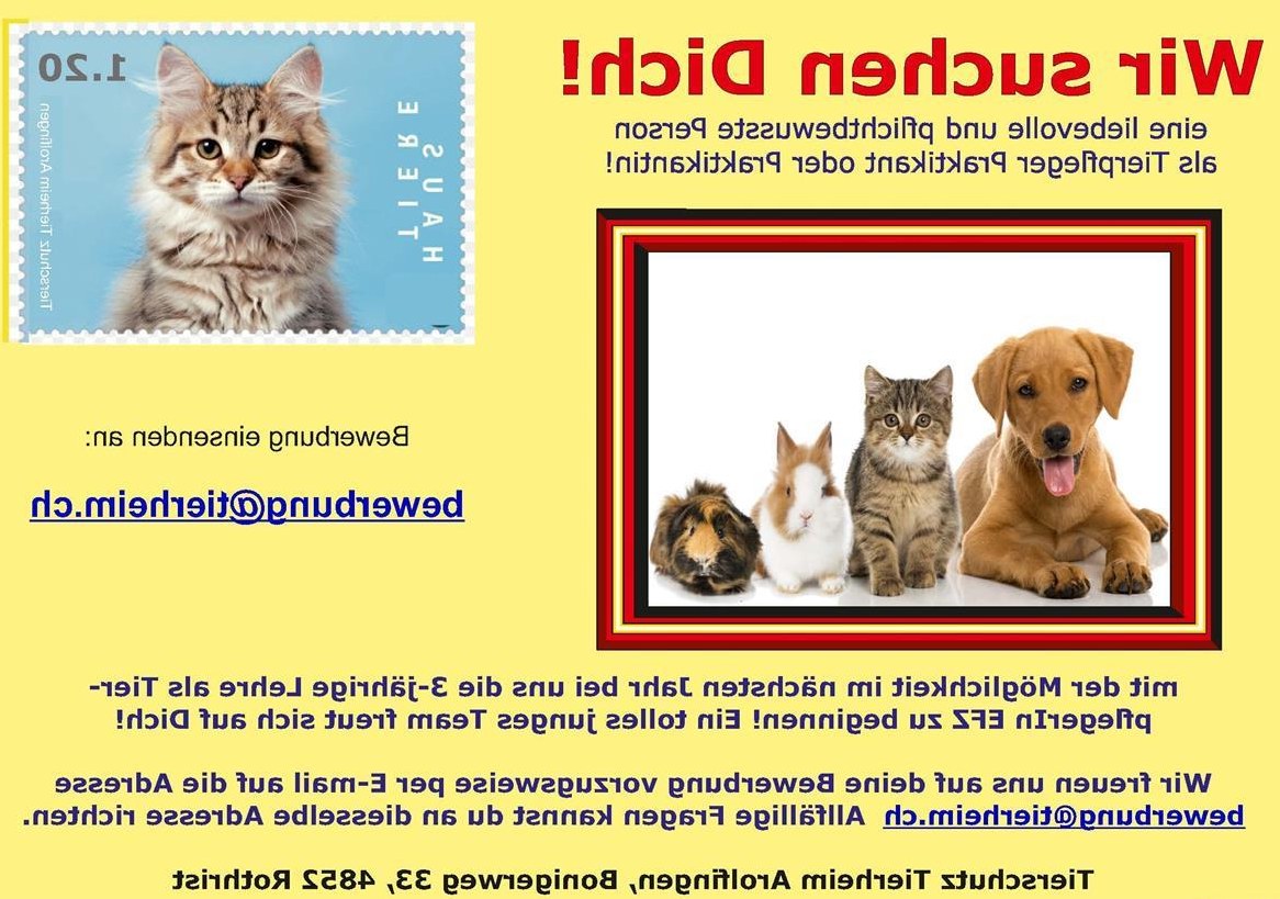 Wir suchen Dich als zukünftige/n Tierpfleger/in EFZ