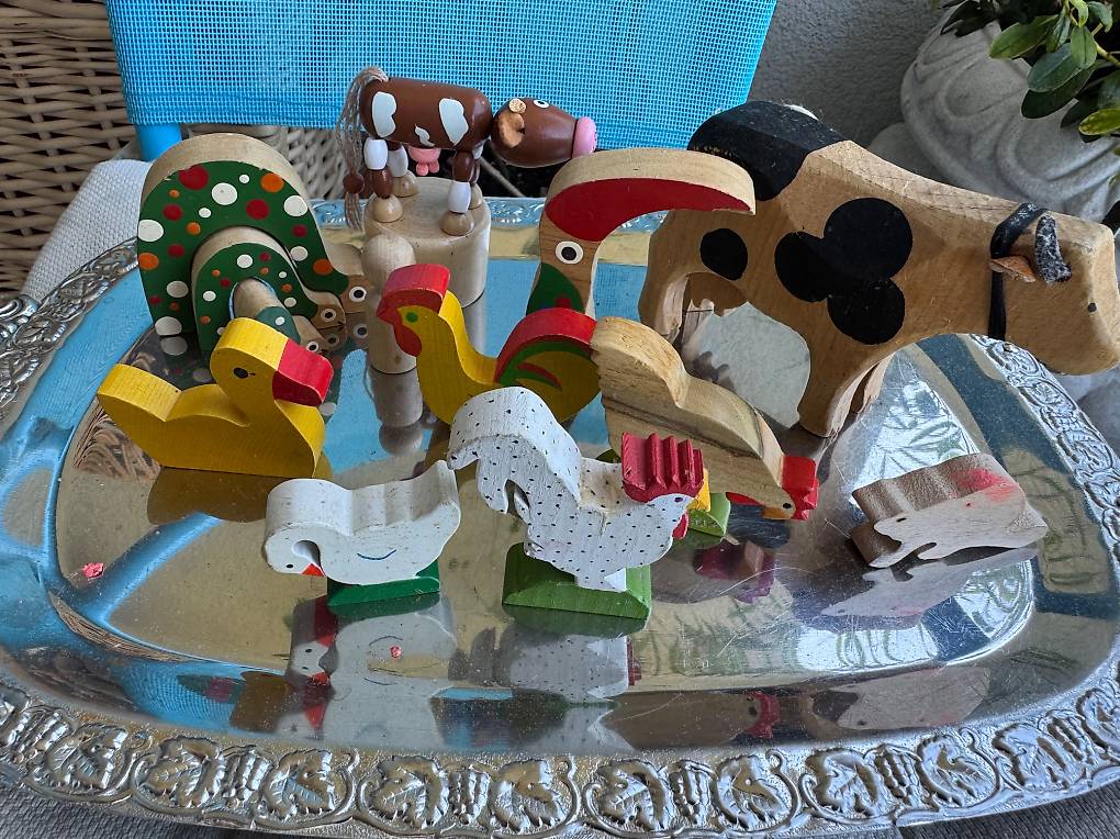 Bauernhof Holz Tiere